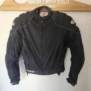 Joe Rocket Phoenix Men’s Black Armored Motorcycle Jacket Biker Racing 42" Small